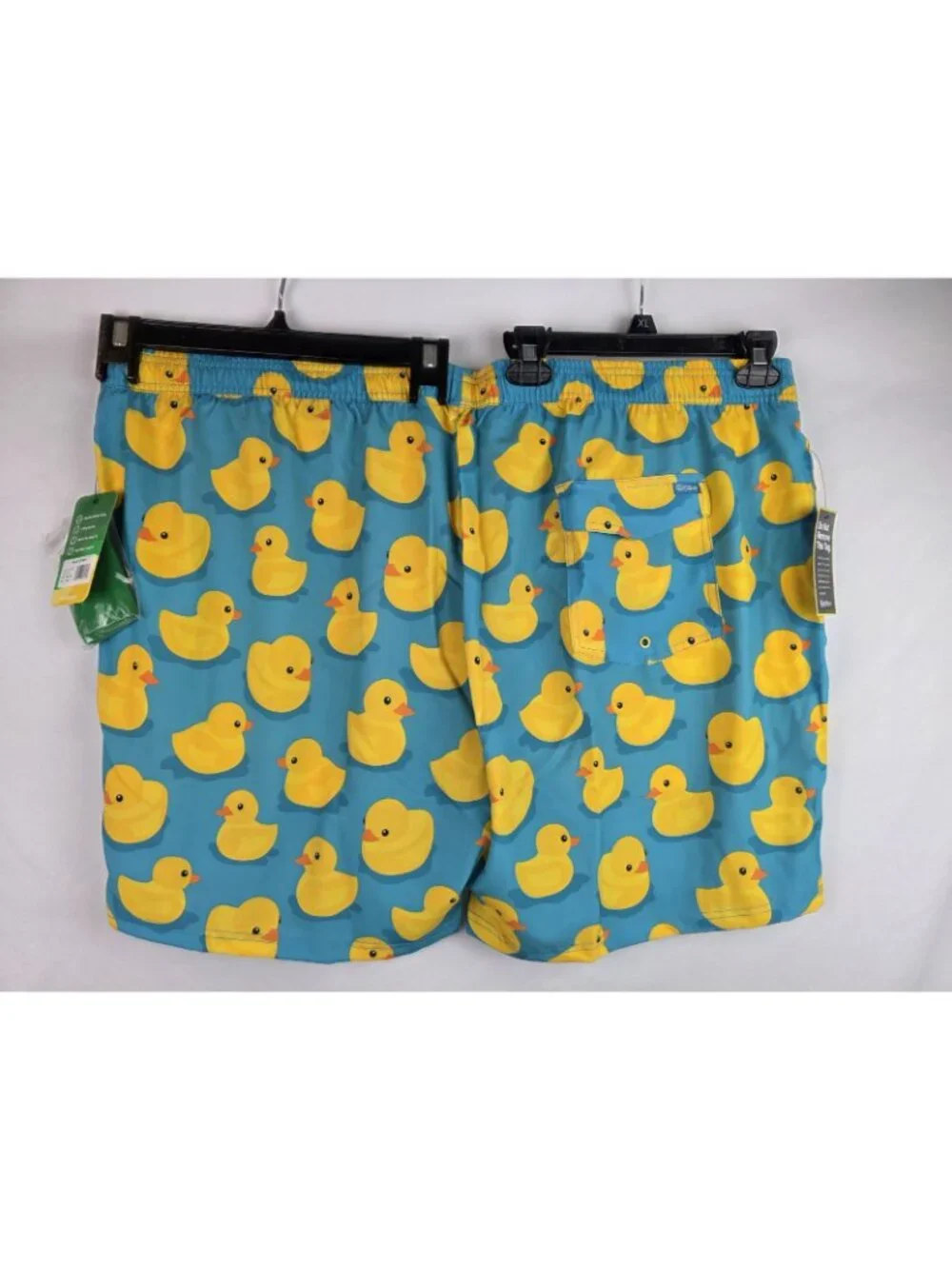 Tipsy Elves Men's Swim Trunks Size 4XL Blue Rubber Ducky Stretch Swimsuit Shorts